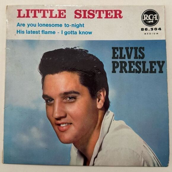 Elvis Presley Little Sister 45 Record Sleeve ONLY - RCA 86.304 - NO RECORD - Picture 1 of 4